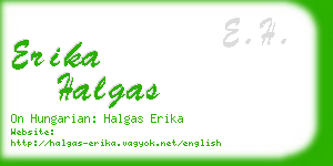 erika halgas business card